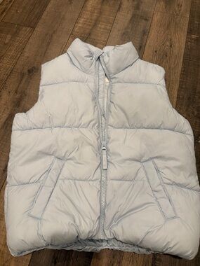 Old Navy Light Blue Quilted Puffer Vest